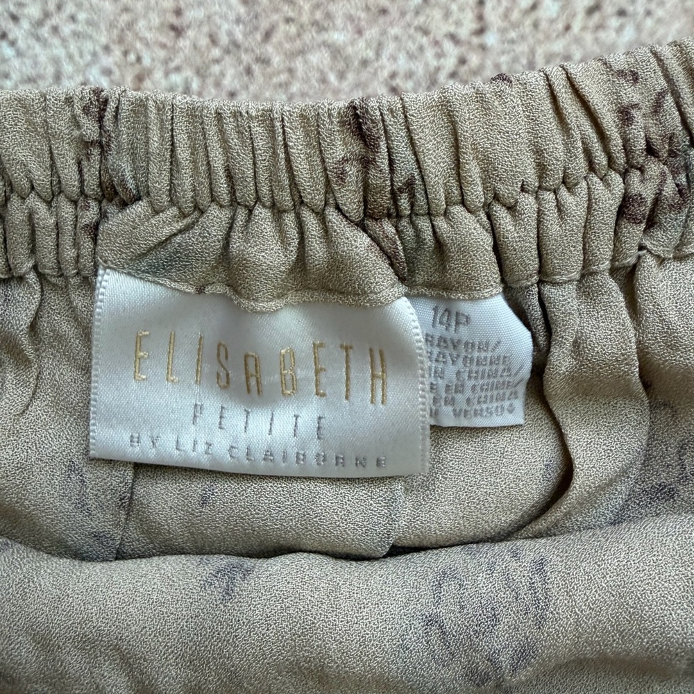 Liz Claiborne Beige Printed Maxi Skirt - Picture 2 of 3